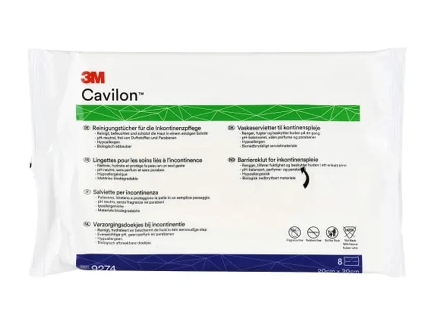 Servetele umede pentru pentru curatarea, hidratarea si protejarea pielii impotriva umezelii si fluidelor corporale cavilon 3M