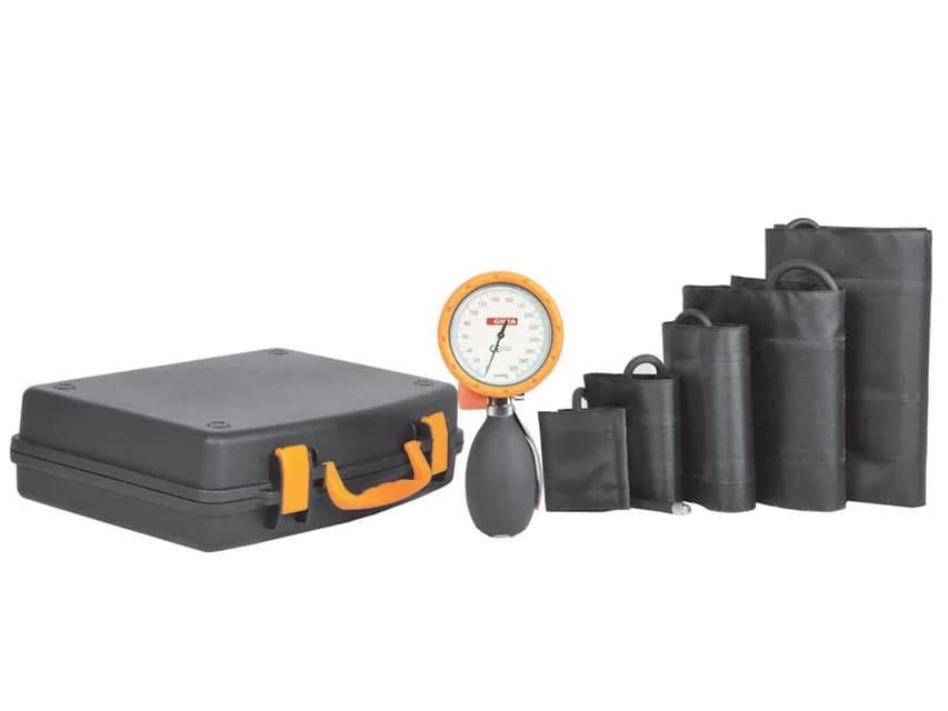 Kit sfigmomanometru/tensiometru de urgenta cu 5 mansete