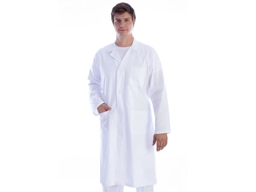 Halat alb doctor bumbac/poliester bărbați