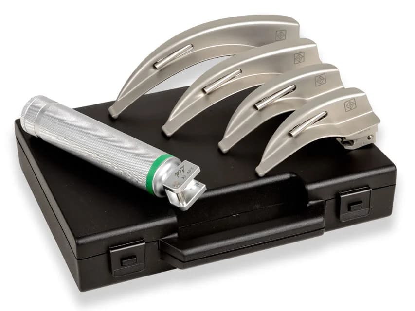Set laringoscop GREEN F.O.LED pentru adulți 4 lame MC-INTOSH
