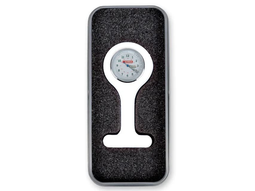 Ceas de asistentă din silicon cu cutie din aluminiu - rotund