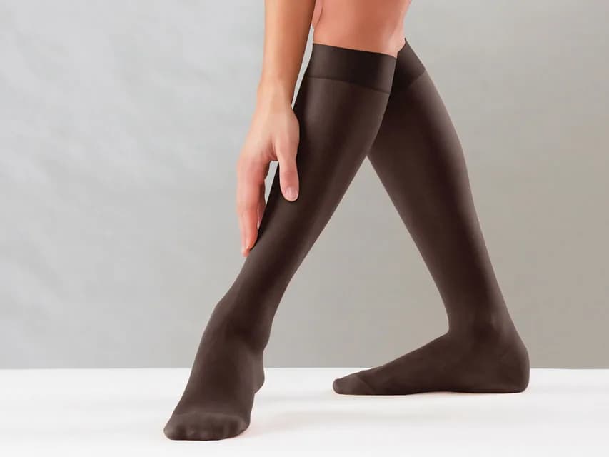 Sosete pana genunchi - l/xl - compresie puternica - negru